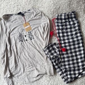 Cozy Gray and Black Checkered Pajamas